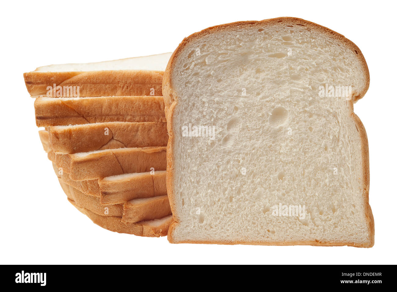 Bread stack on white background Stock Photo - Alamy