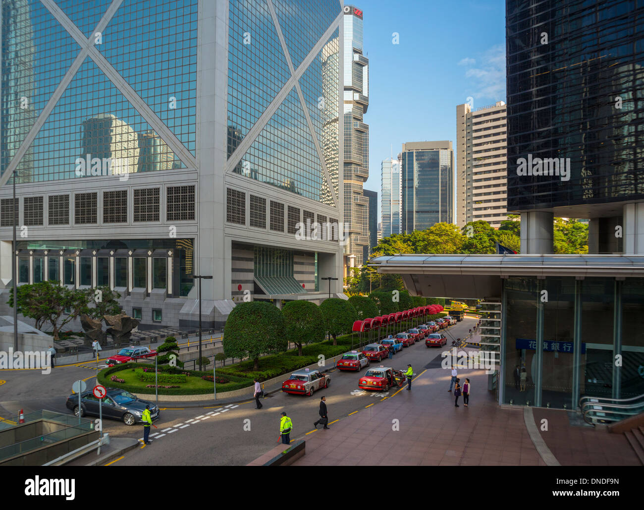 Central Business District, Hong Kong with Bank of China tower Stock Photo