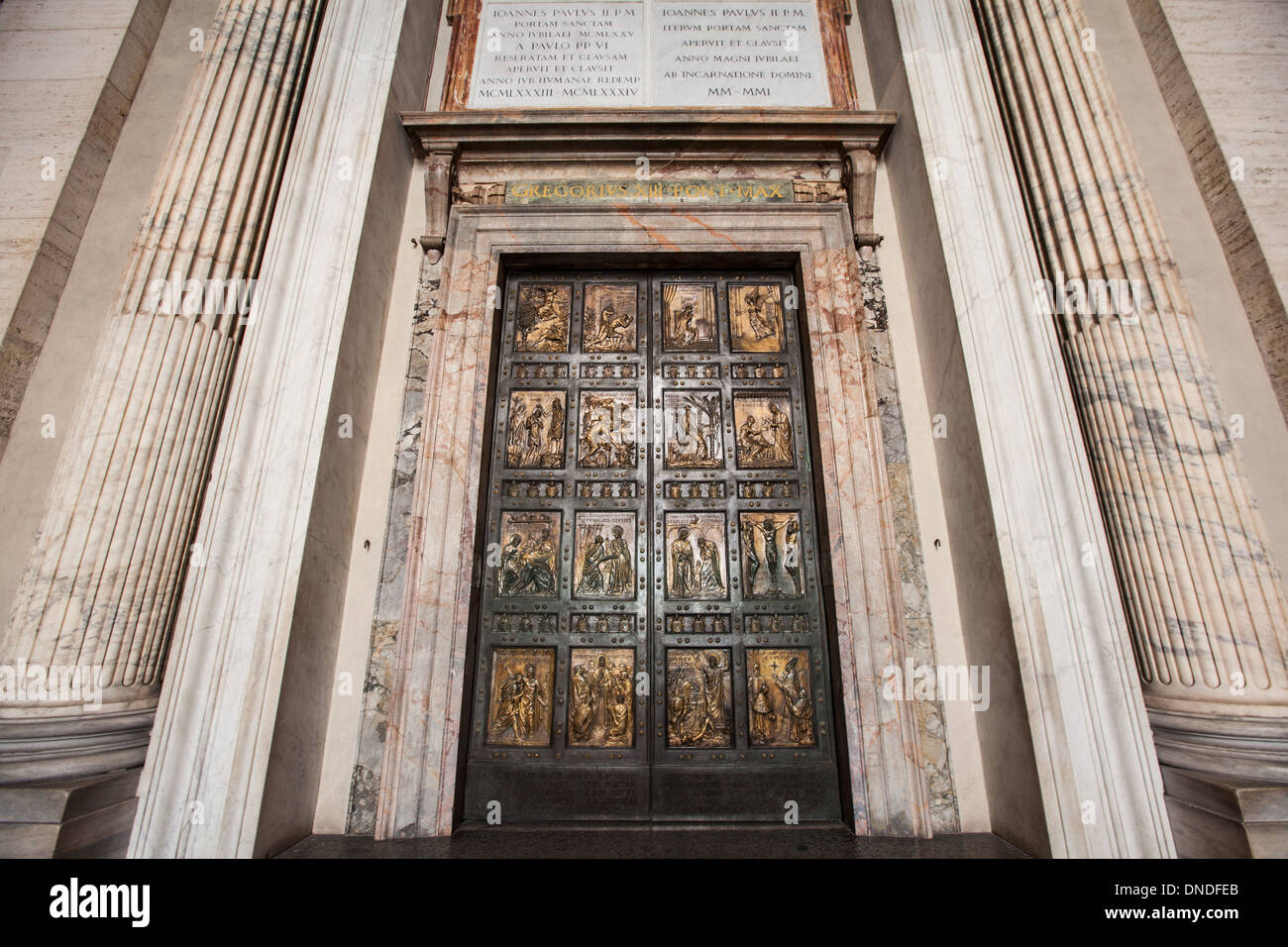Behind the Scenes at the Sistine Chapel, March 13, 2013, as it readies for the Conclave that welcomes Pope Francis. Stock Photo