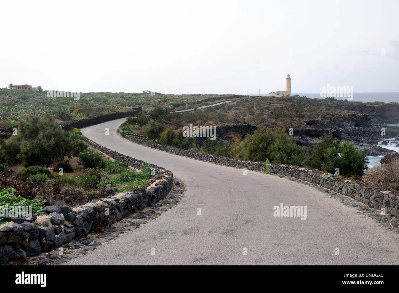 Linosa Island , Sicily , Italy, east side near  farag the way to lighthouse.Punta Arena Bianca North-East Stock Photo