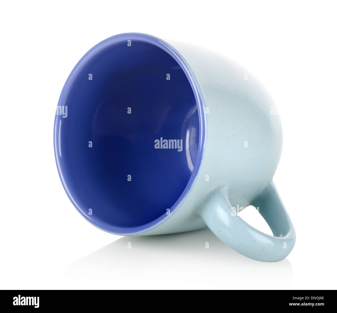 Blue coffee cup isolated on a white background Stock Photo - Alamy