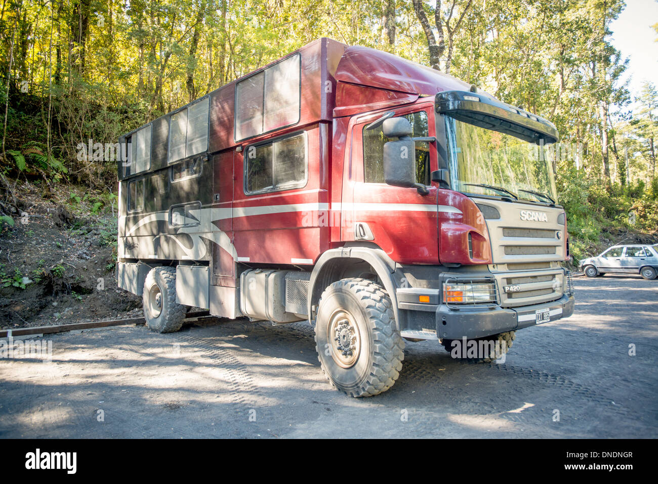 Off road rally truck RV in Chile Stock Photo