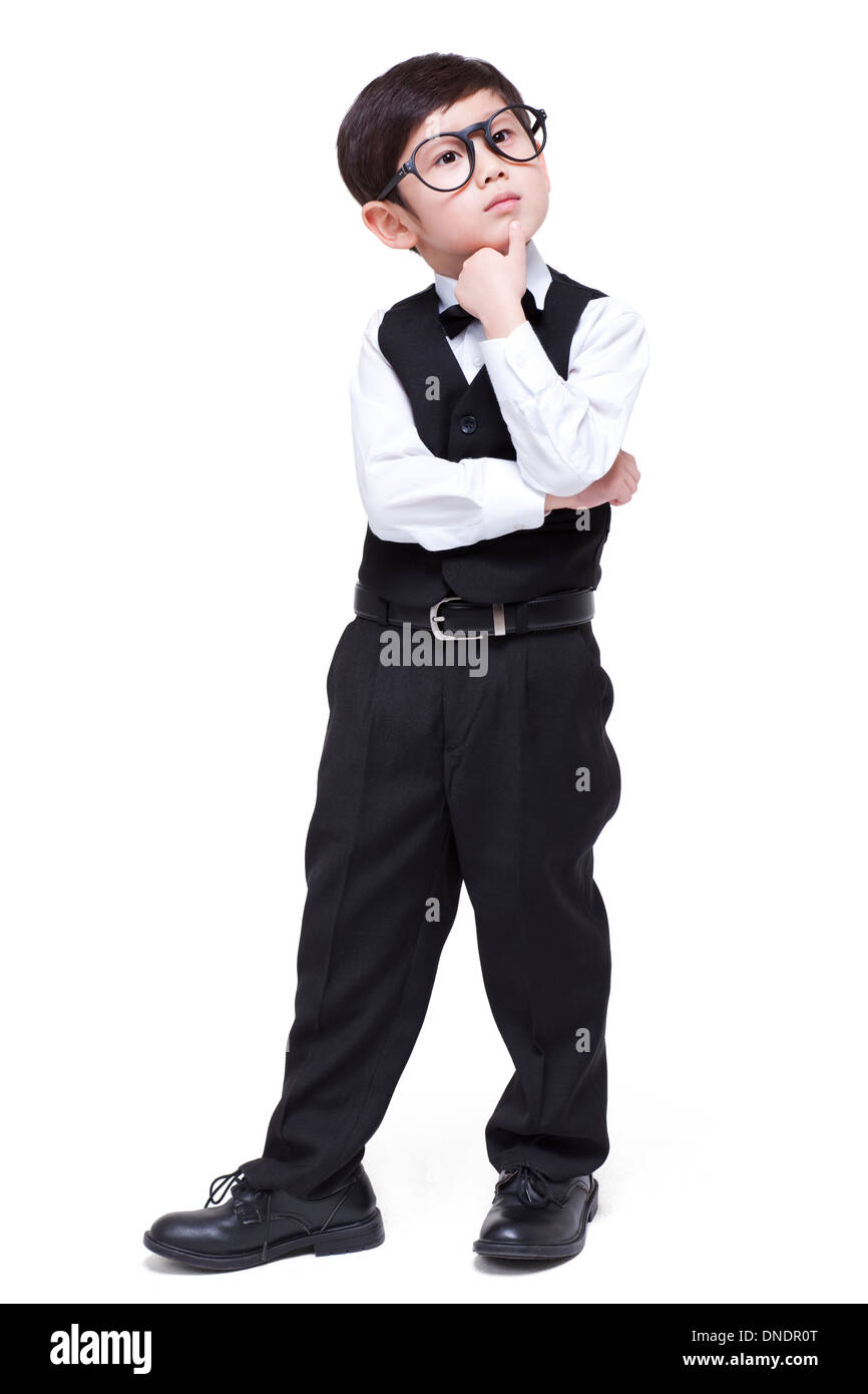 Cute boy wearing glasses Stock Photo Alamy