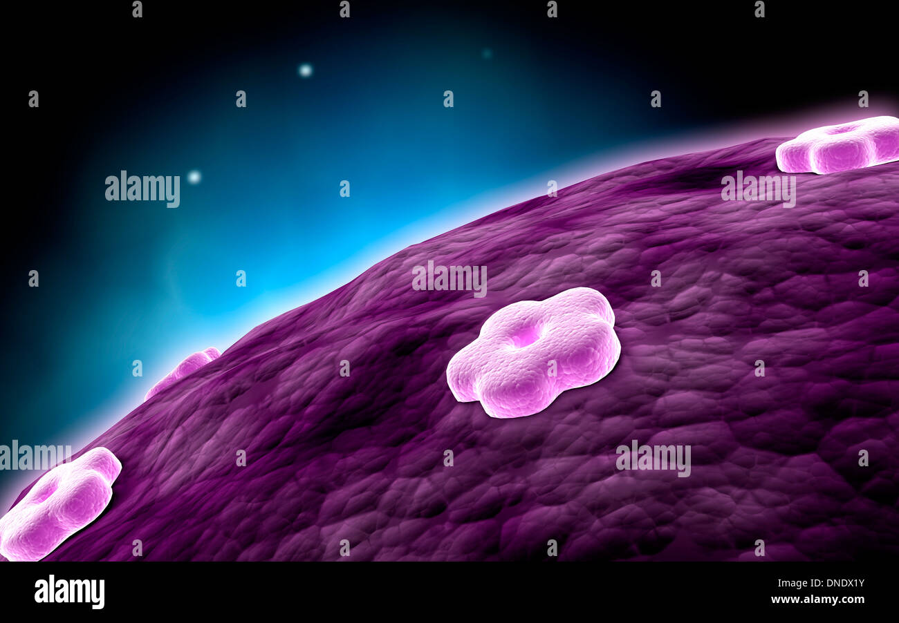 Conceptual image of cell nucleus. Stock Photo