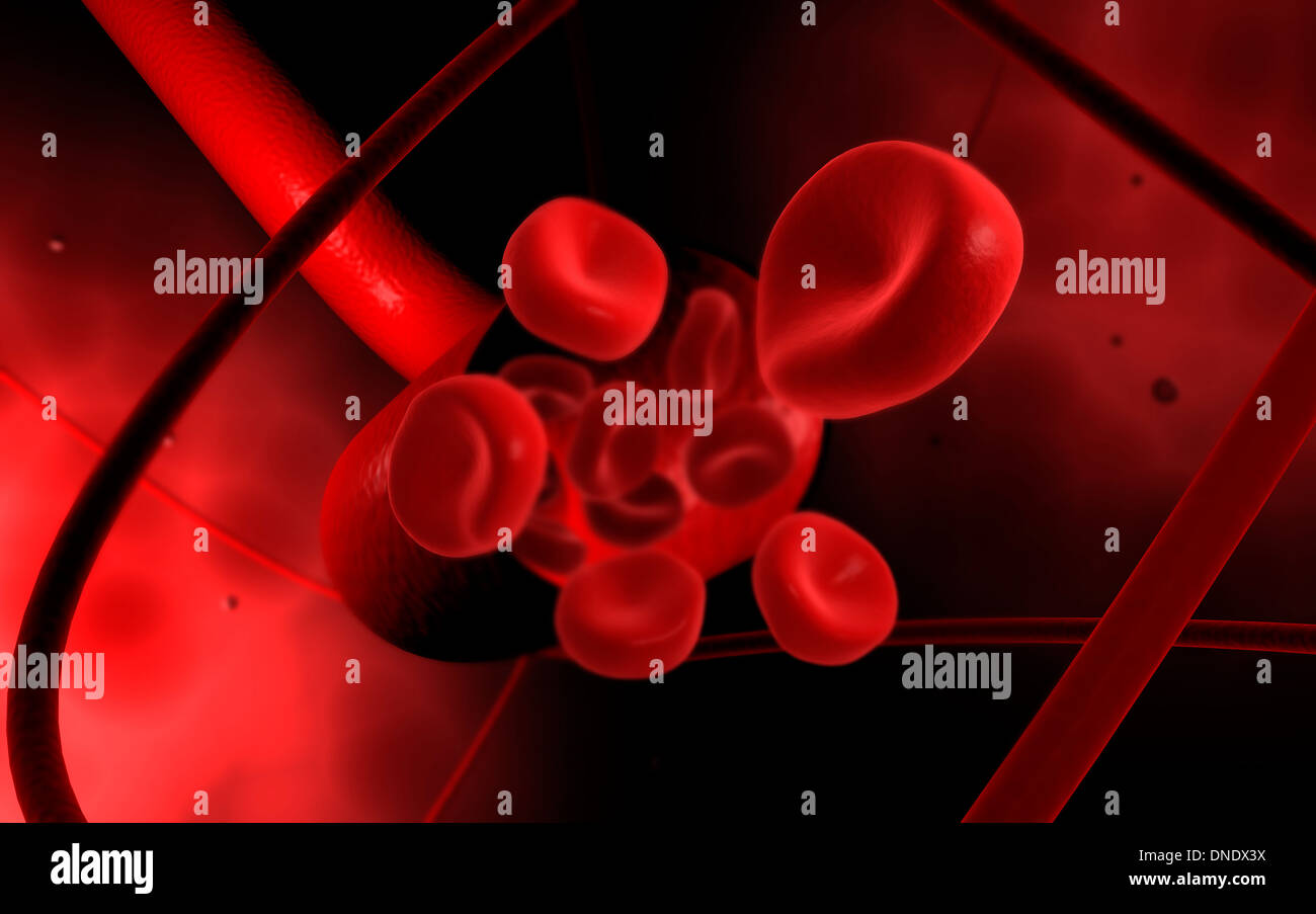 Conceptual image of a blood vessel. Stock Photo
