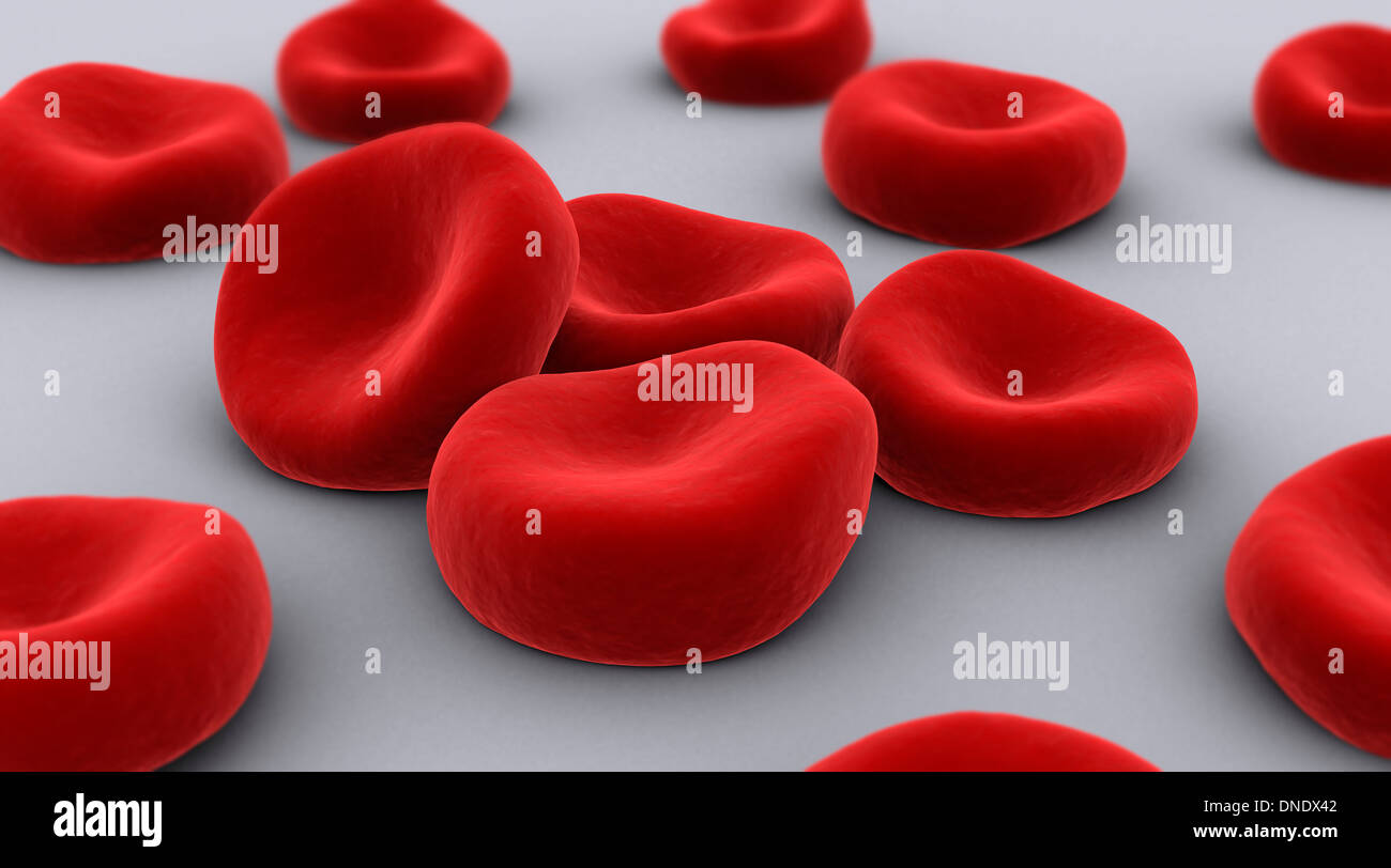 Conceptual image of red blood cells. Stock Photo