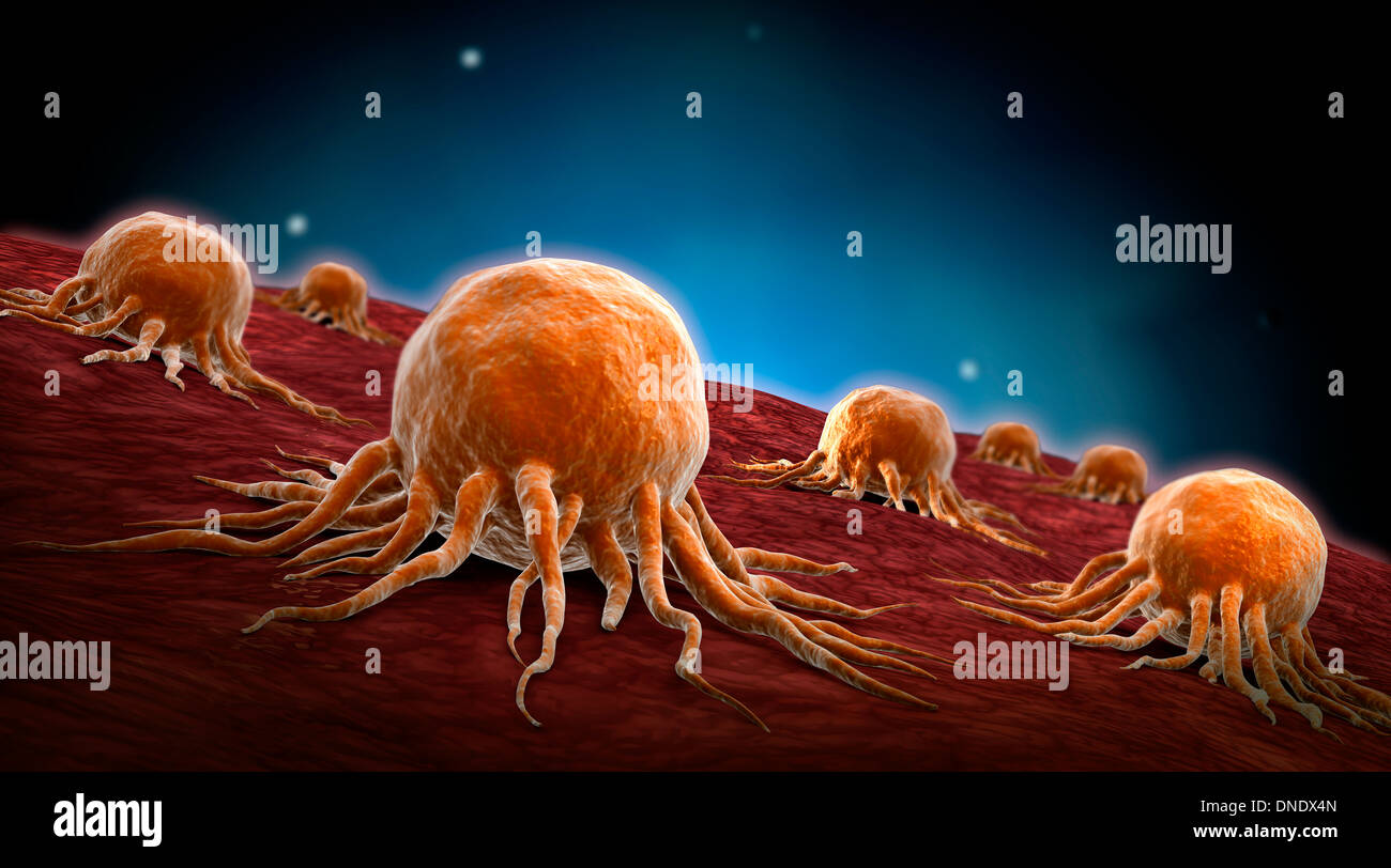 Conceptual image of cancer virus. Stock Photo