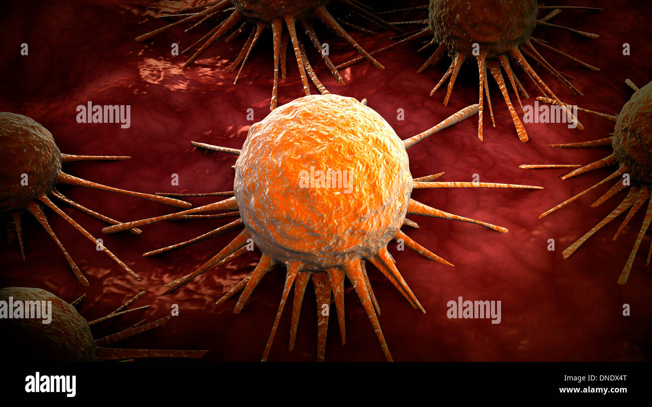 Conceptual image of cancer virus. Stock Photo