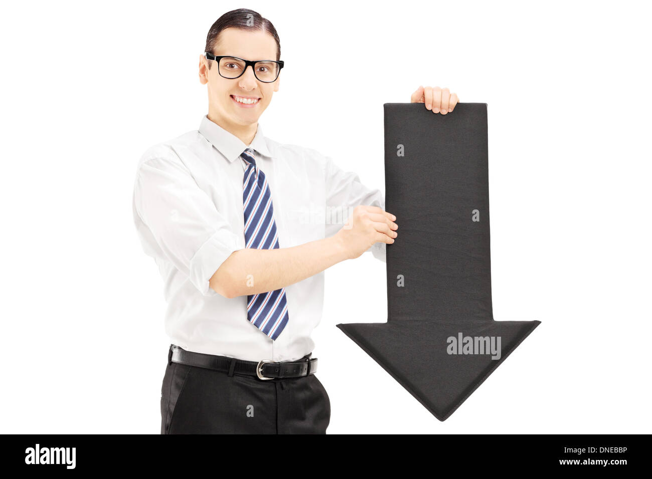 Arrow pointing down symbol hi-res stock photography and images - Alamy