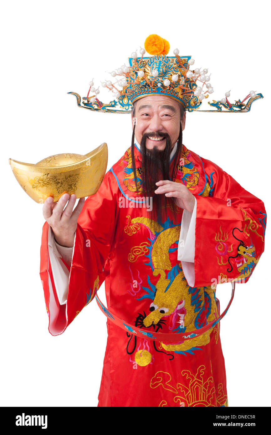 Chinese God of Wealth celebrating Chinese New Year Stock Photo - Alamy