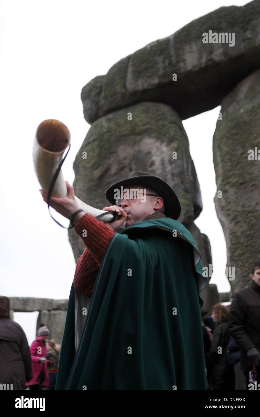 Winter Solstice celebrations during sunrise at Stonehenge UNESCO World