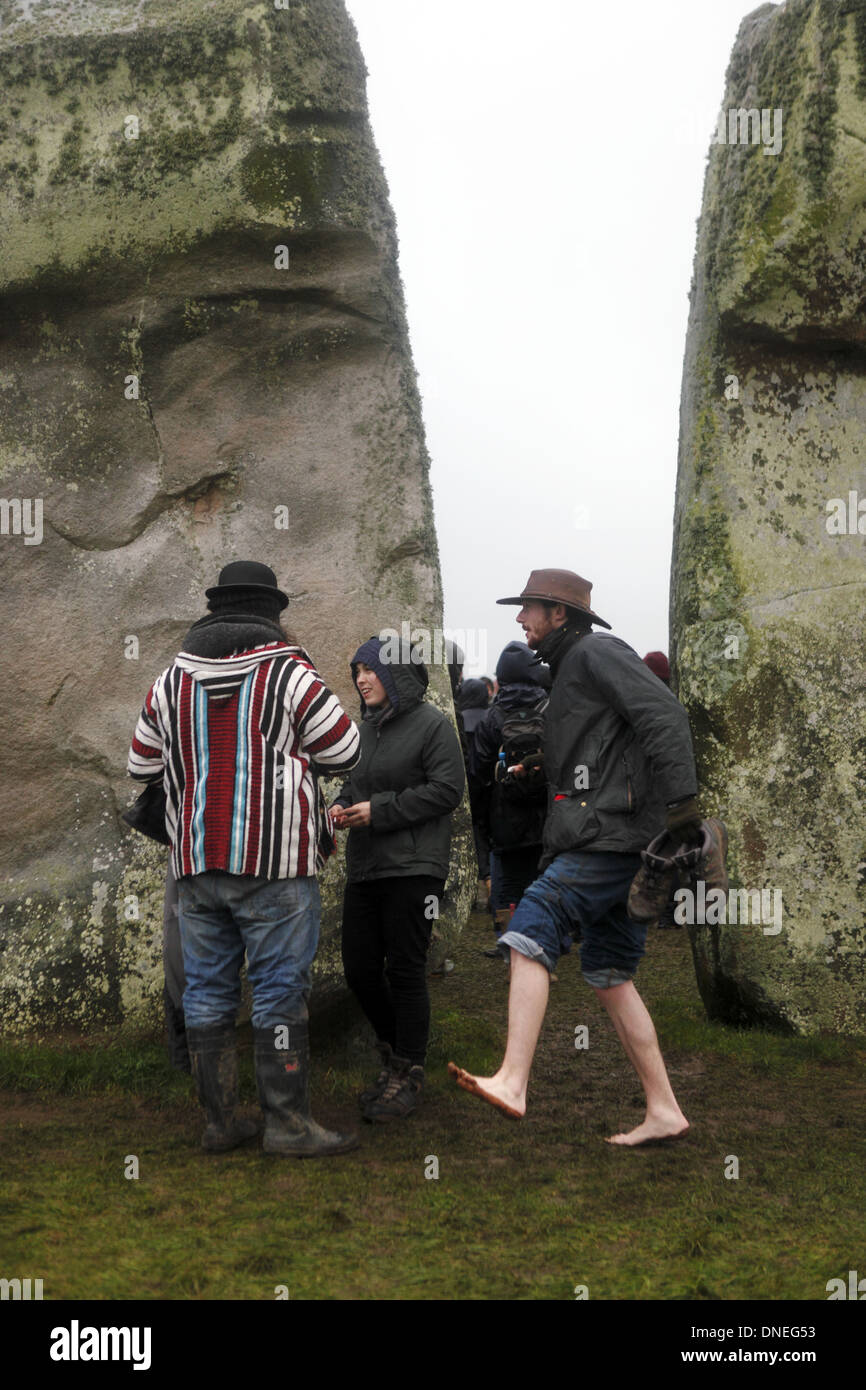 Winter Solstice celebrations during sunrise at Stonehenge UNESCO World