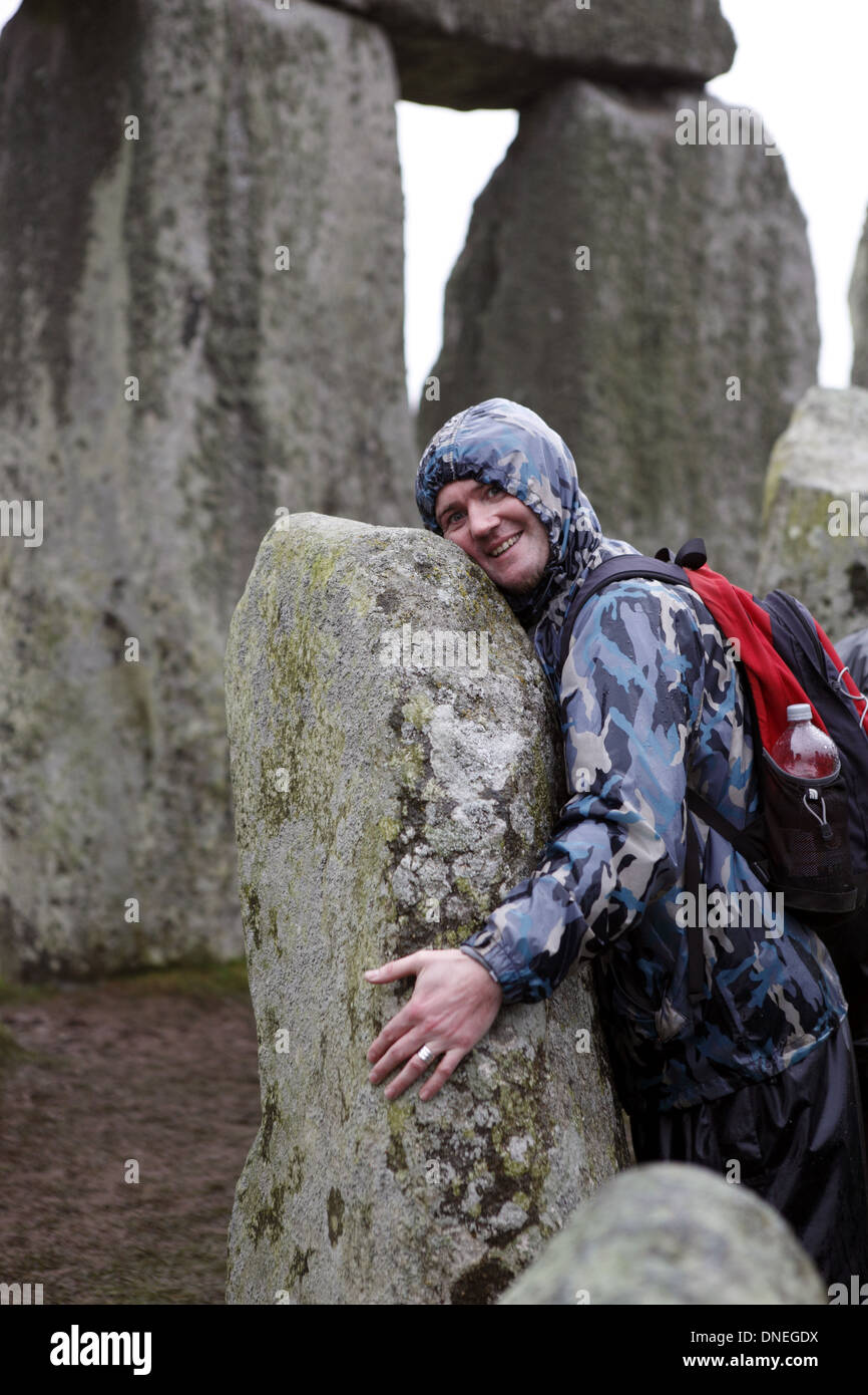 Winter Solstice celebrations during sunrise at Stonehenge UNESCO World
