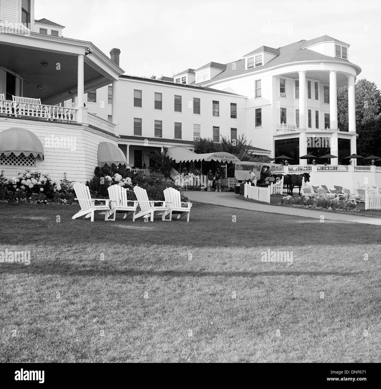 Mackinac island flowers Black and White Stock Photos & Images Alamy