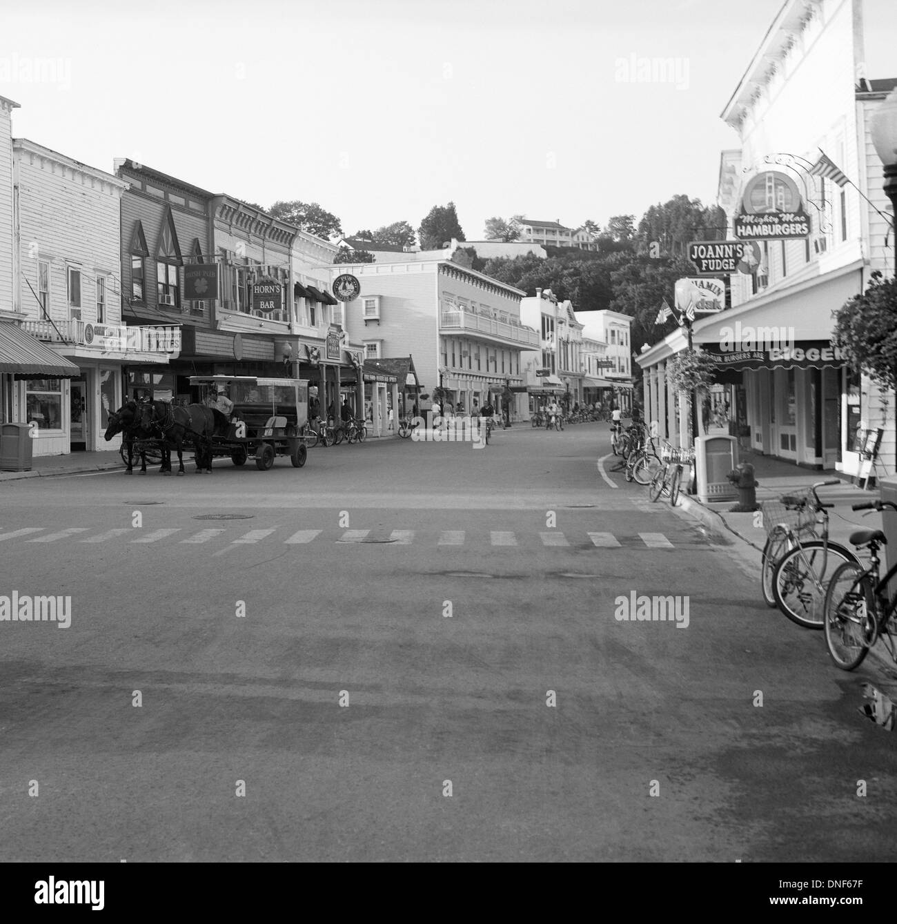 Mackinac Island scenery. Medium format Ilford Delta 100 film Stock