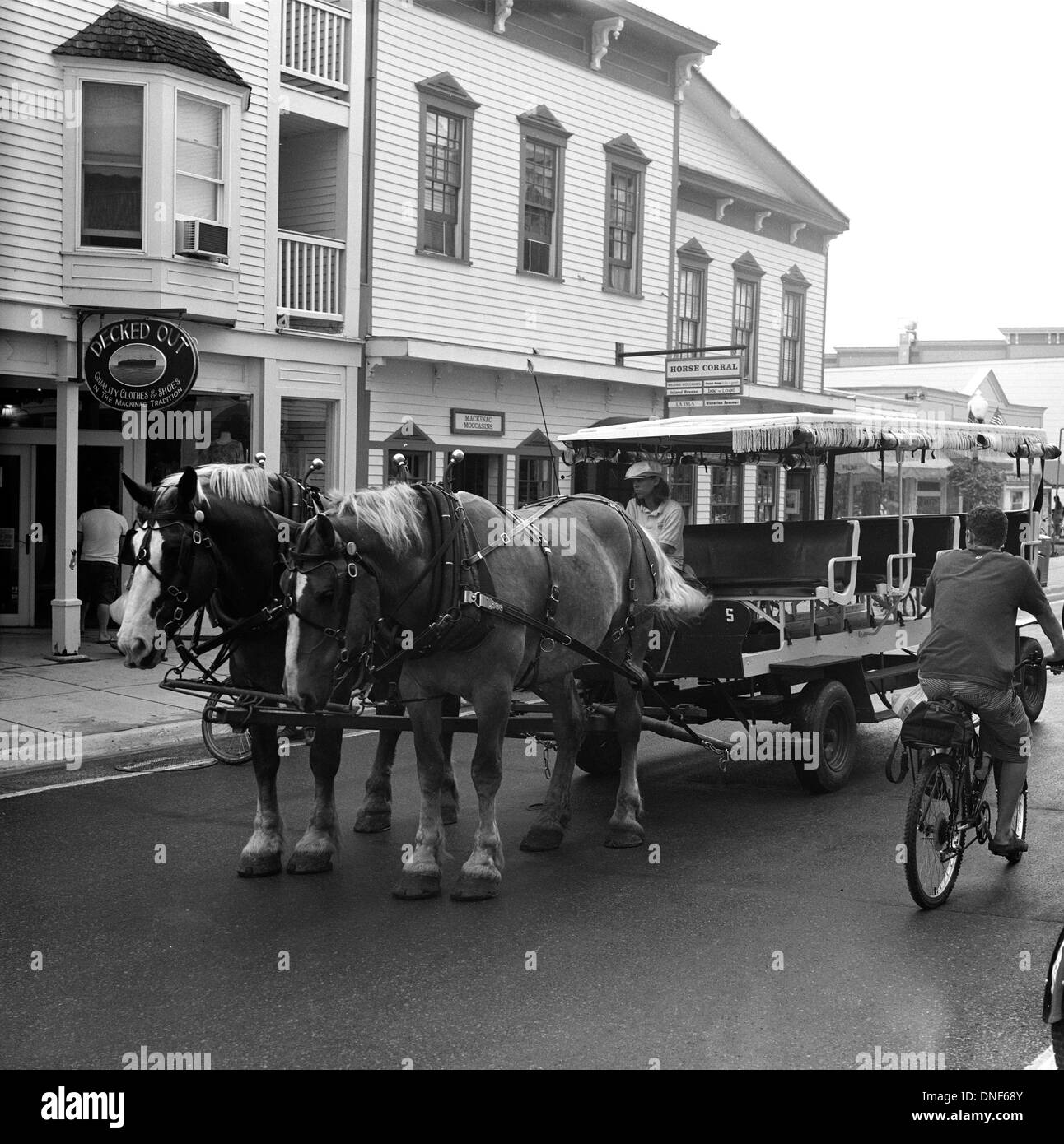 Mackinac Island scenery. Medium format Ilford Delta 100 film Stock