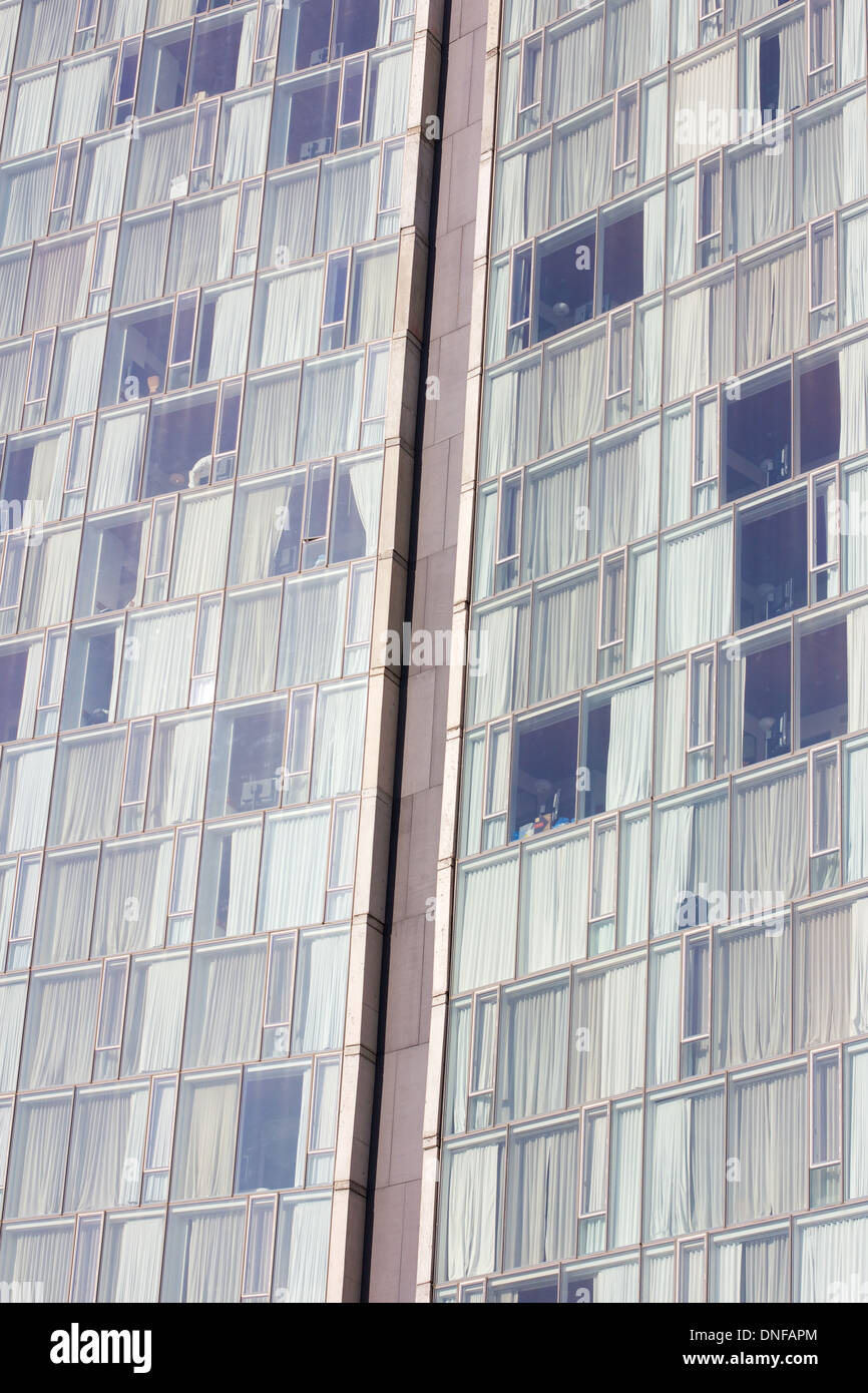 Facade detail on the Standard Hotel in New York's Meatpacking District