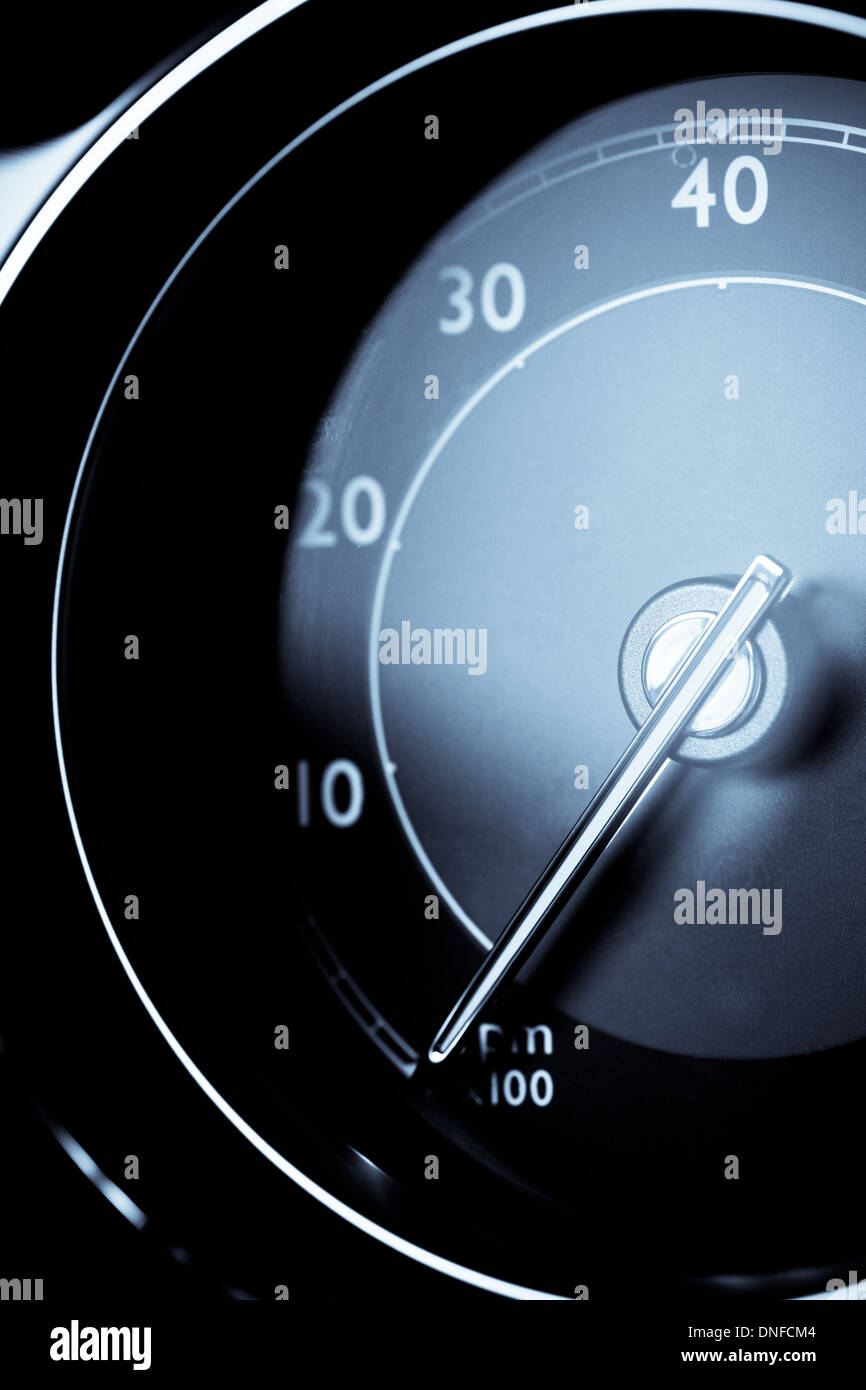 Detail of a tachometer in a car Stock Photo Alamy