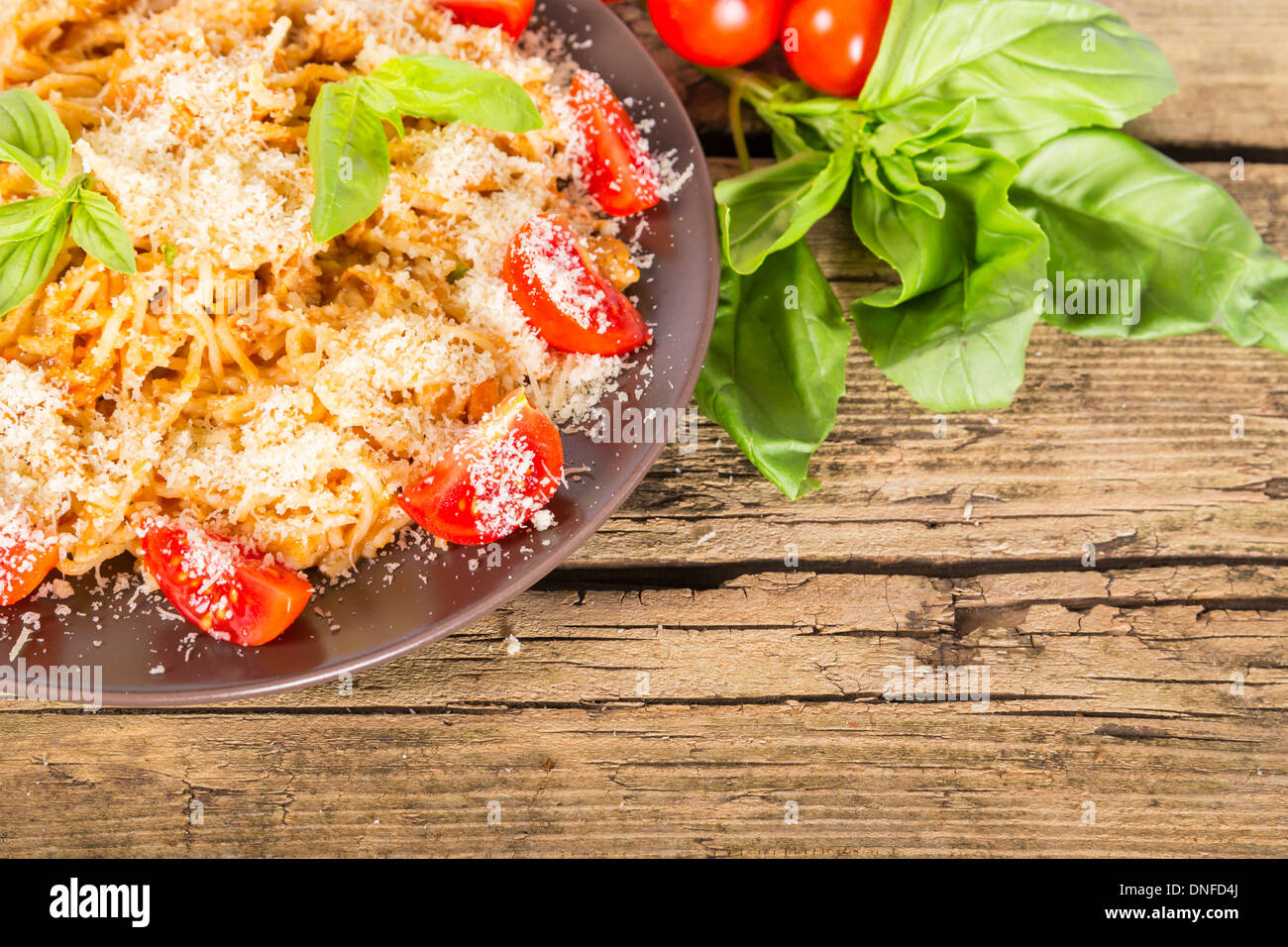 Pasta with chicken Stock Photo Alamy
