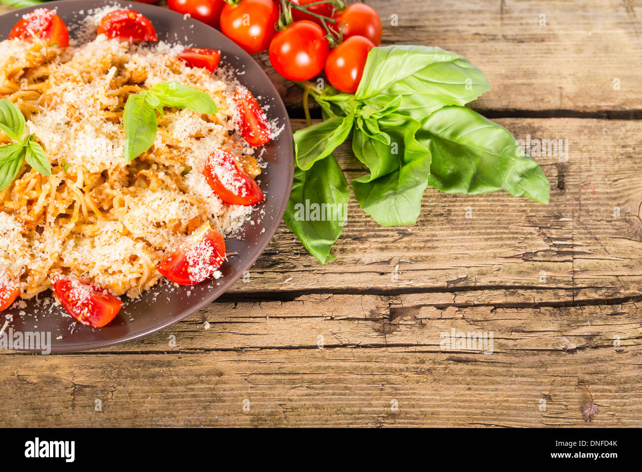 Pasta with chicken Stock Photo Alamy