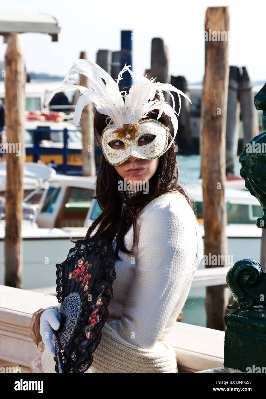 Girl white mask hi-res stock photography and images - Alamy