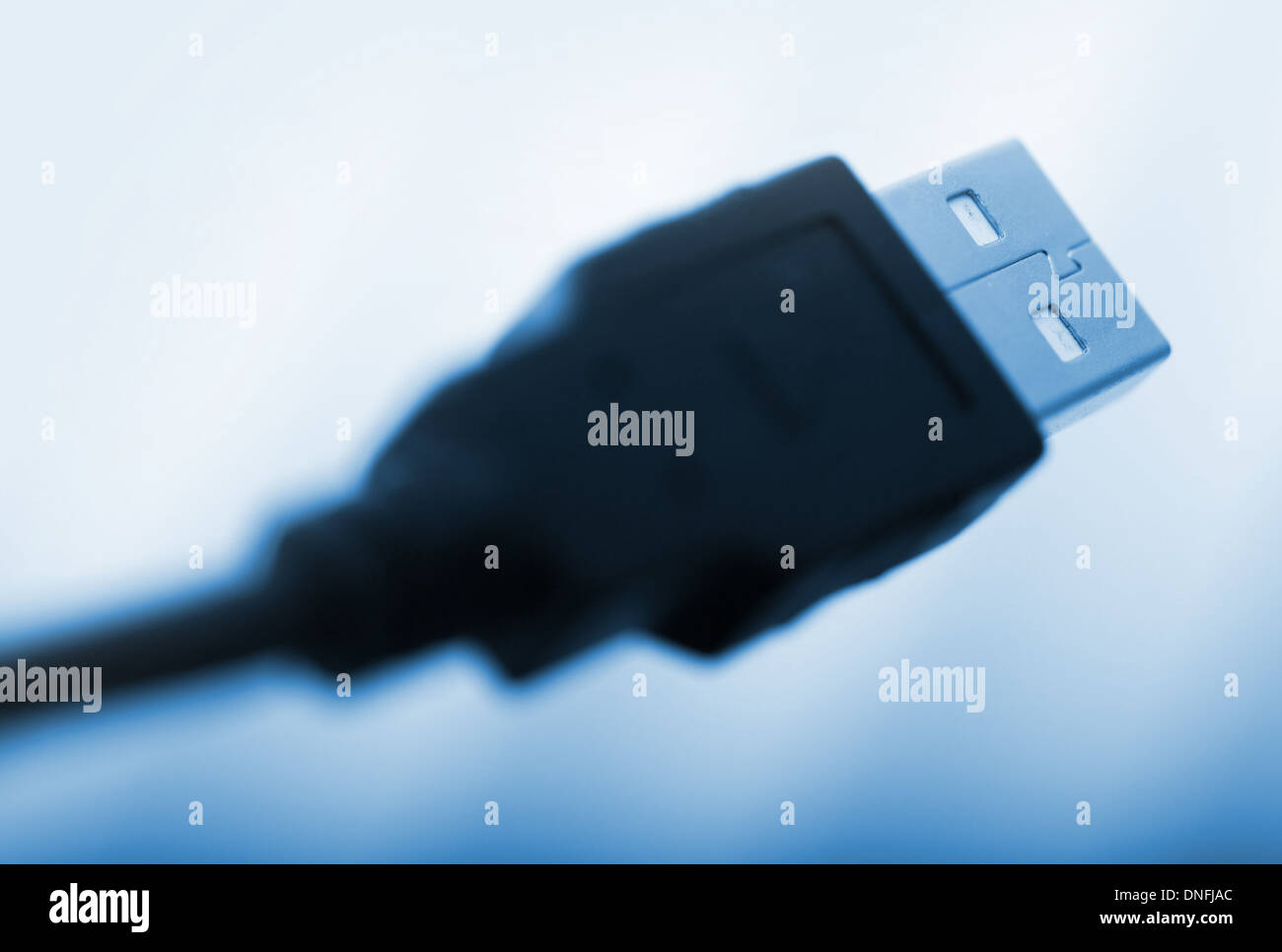 USB Plug Data Transfer Universal Serial Bus Connector Closeup Stock