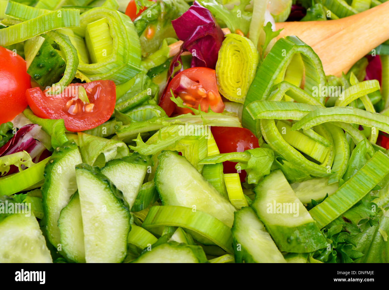 Salad mix with rucola, frisee, radicchio and lettuce Stock Photo Alamy