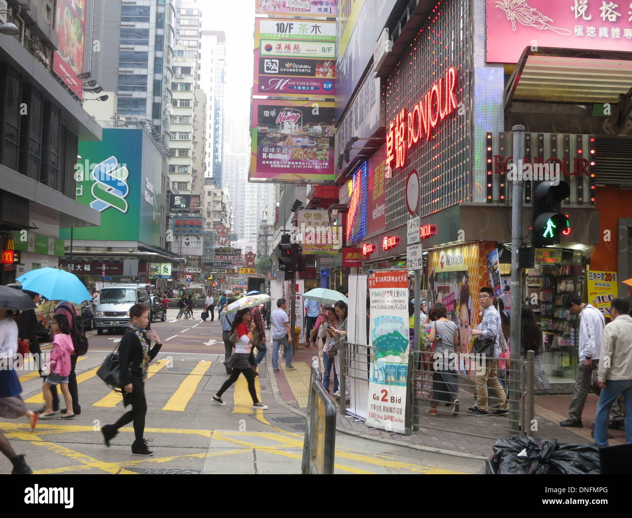 Hong Kong, China. 01st May, 2013. View of Nathan Road in the Kowloon district of Hong Kong, China, 01 May 2013. Photo: Peter Jaehnel / NO WIRE SERVICE/dpa/Alamy Live News Stock Photo