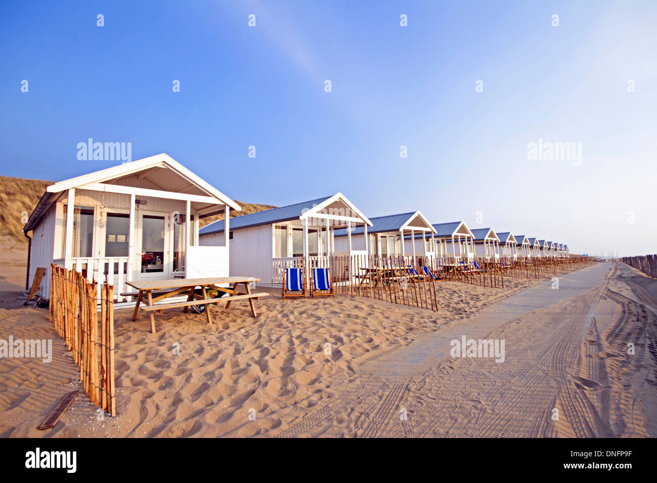 Beach Houses At The North Sea Coast In The Netherlands Stock Photo Alamy