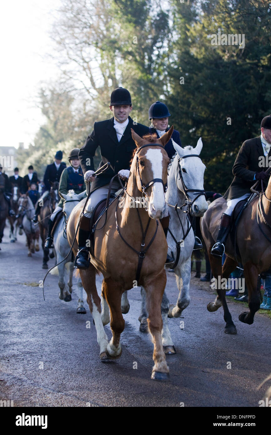 Traditional Boxing day Meet at Upton House Warwickshire England Stock Photo