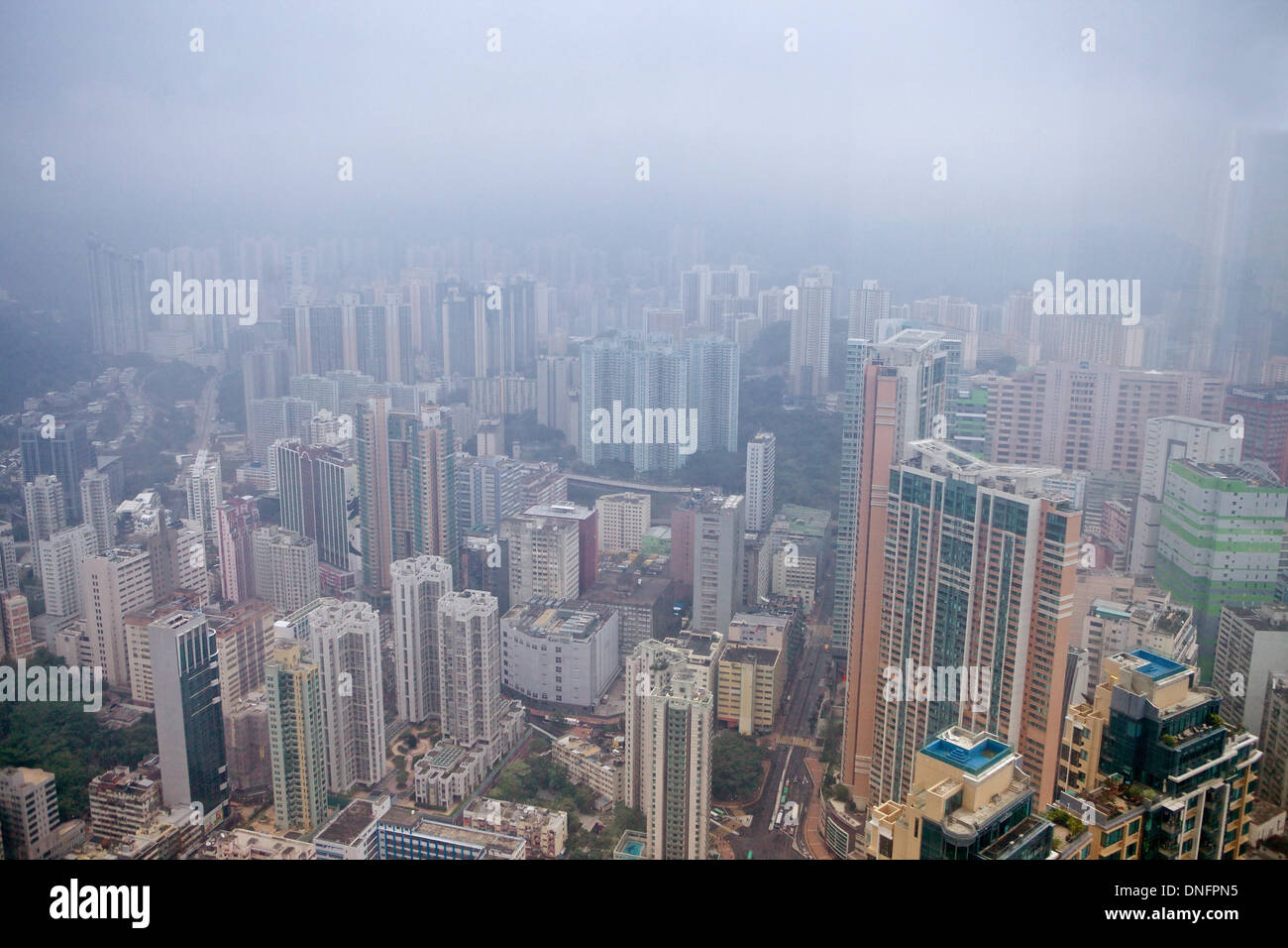 Cityscape of Hong Kong Island, Hong Kong, China, Stock Photo