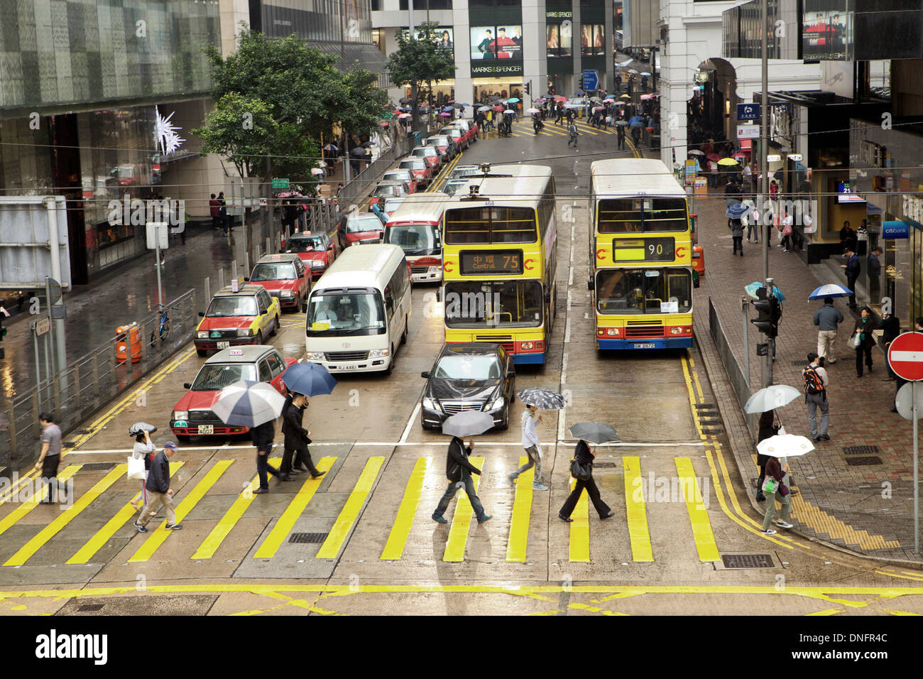 People on zebra crossing, Hong Kong, China Stock Photo Alamy