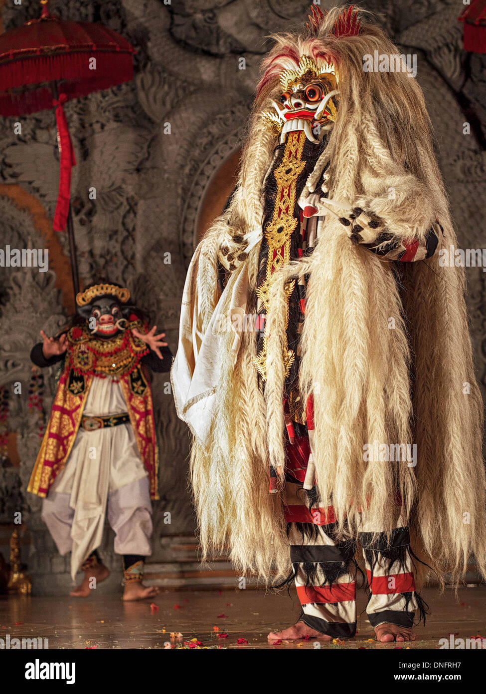 Representation of Rangda in traditional Balinese Barong Dance performance in Ubud, Bali