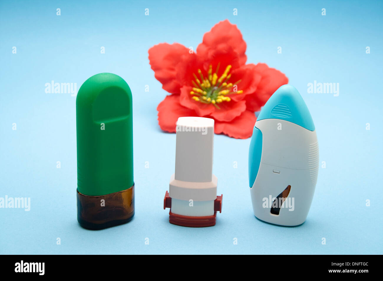 Nasal Spray with Asthma Inhaler Stock Photo Alamy