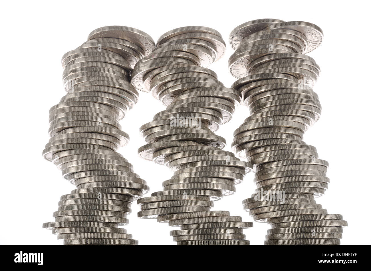 piles stacks of world small change old currency sterling silver