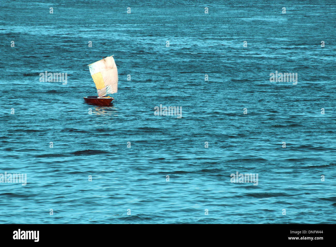 Old Yacht on suez canal Egypt red sea Stock Photo
