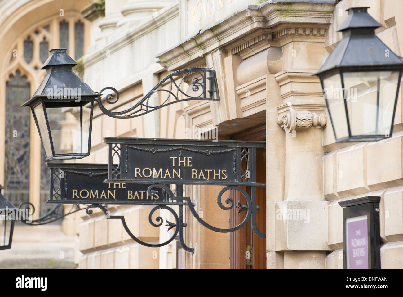Bath Roman Baths entrance England UK Stock Photo