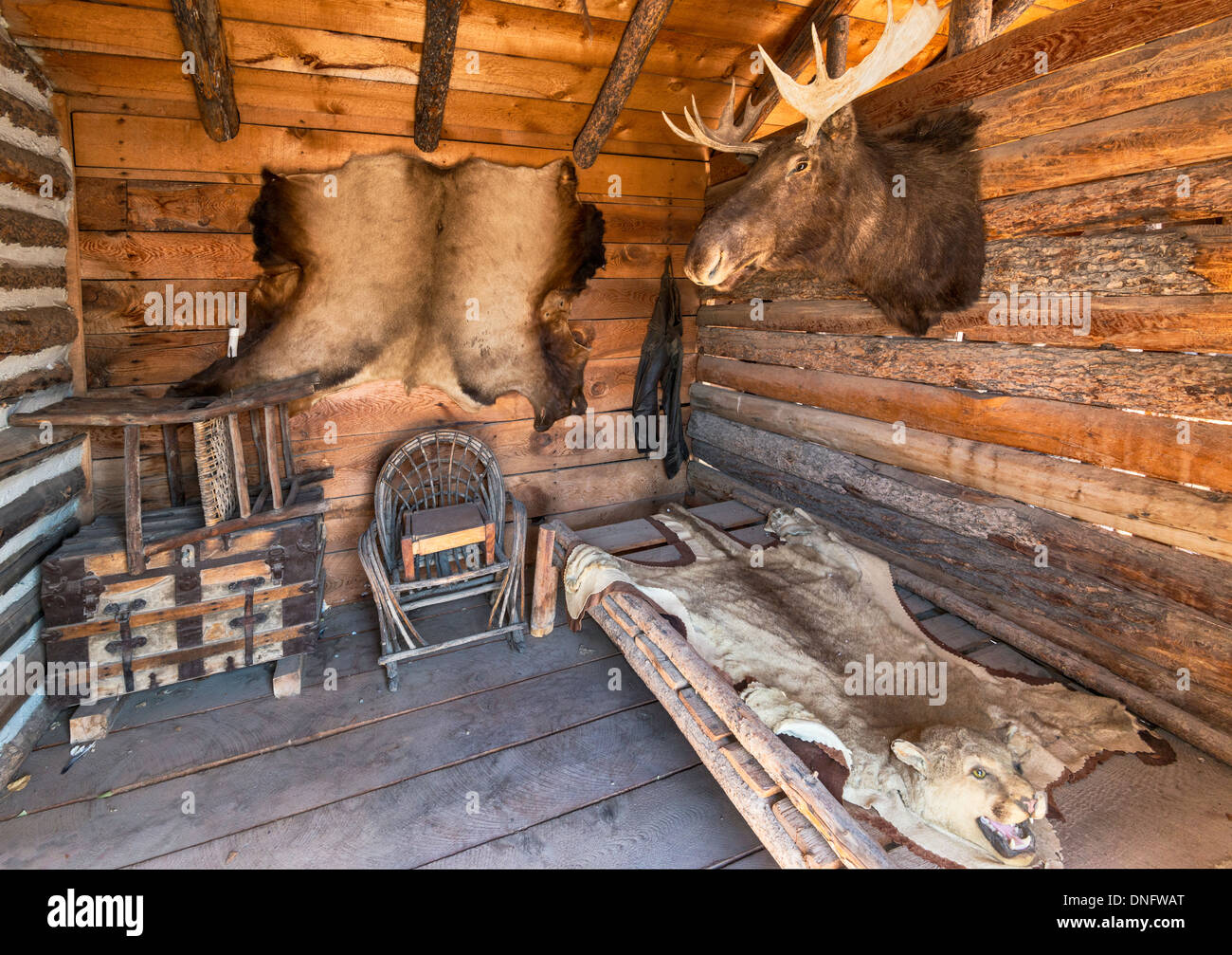 Sleeping Quarters at Fort Hall Replica, a reconstructed trading post on