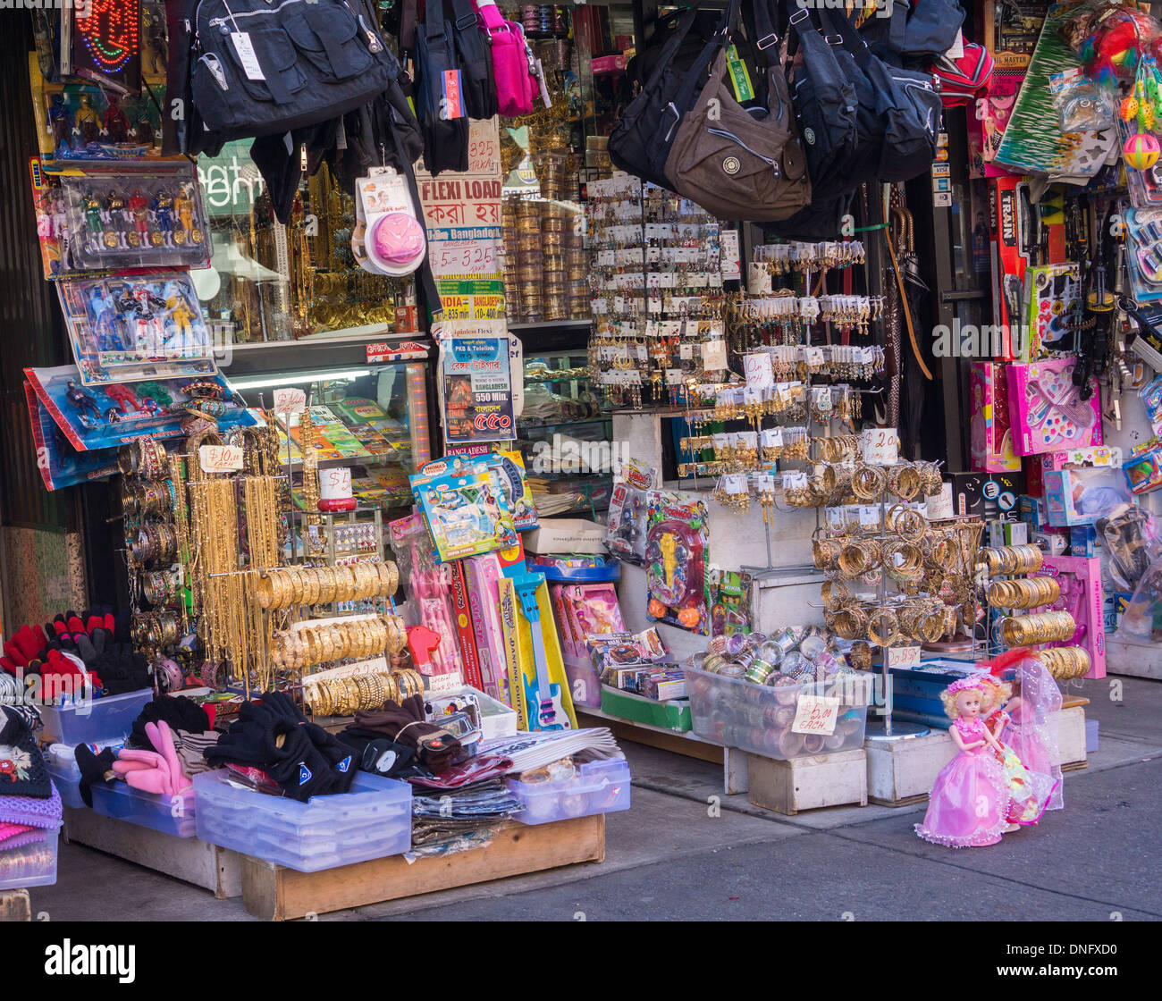 Shopping in the Jackson Heights neighborhood in Queens in New York