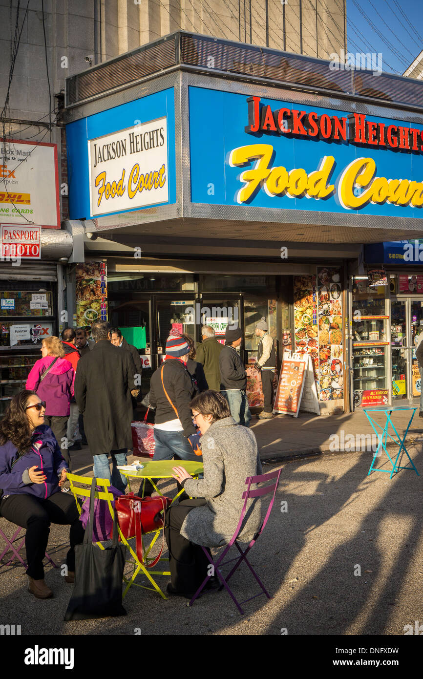 The former Earle Theater is now the Jackson Heights Food Court in the