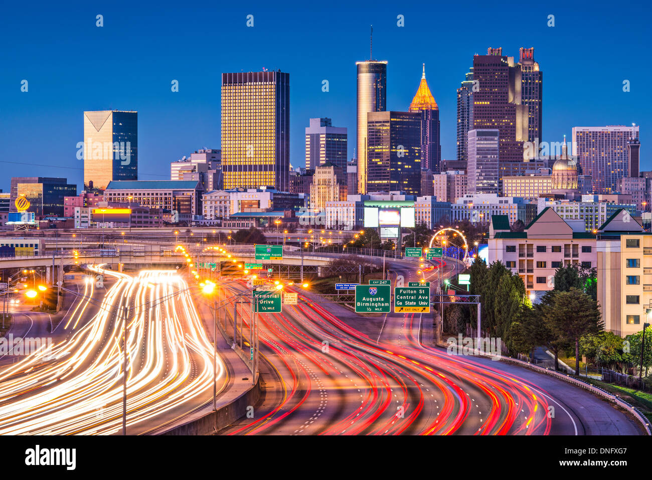 Traffic in Atlanta, Georgia, USA. Stock Photo