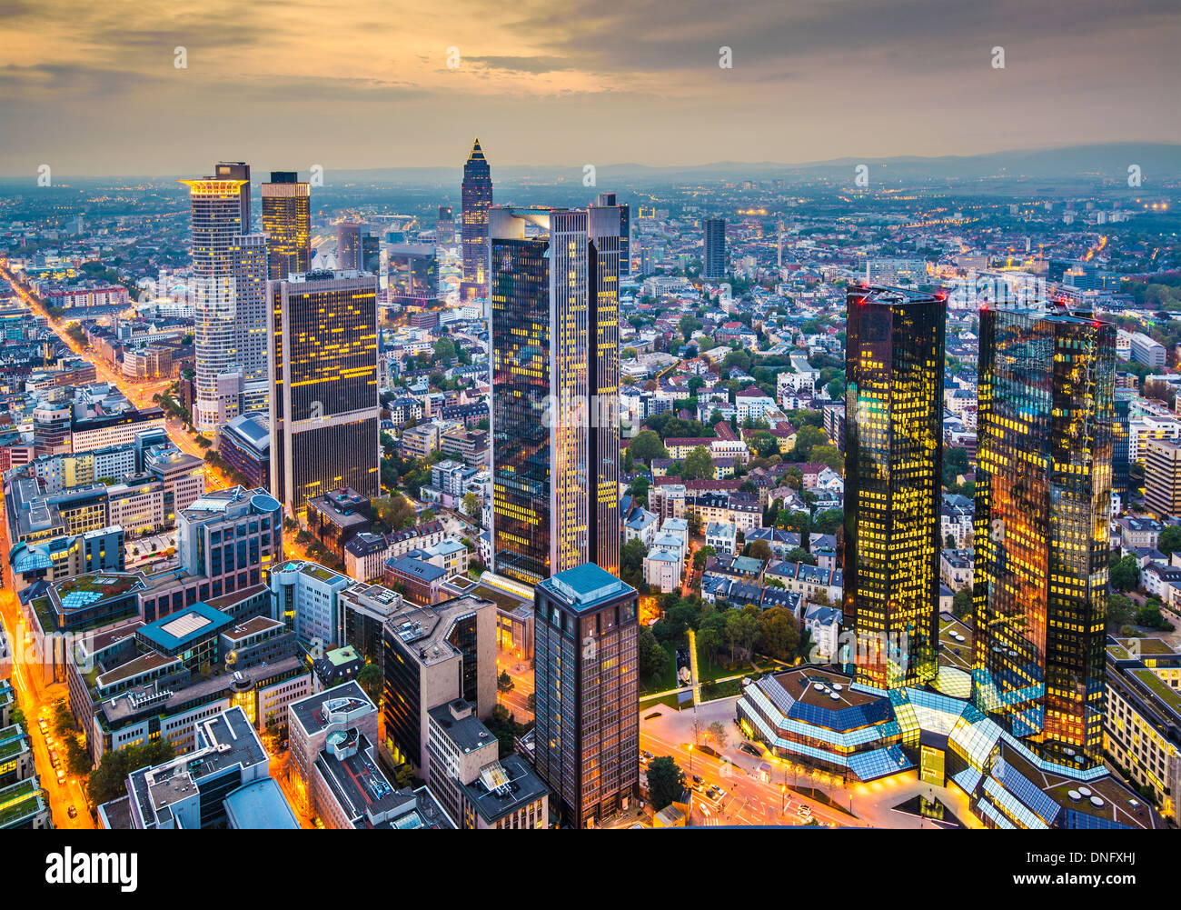 Frankfurt, Germany aerial view Stock Photo