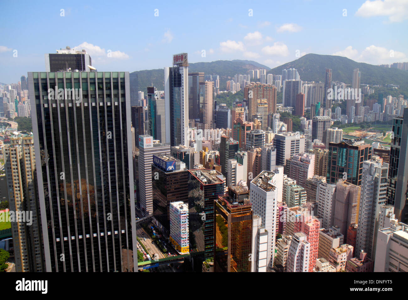 Hong Kong China,HK,Asia,Chinese,Oriental,Island,Wan Chai,Causeway Bay,high rise skyscraper skyscrapers building buildings skyscraper,buildings,city sk Stock Photo