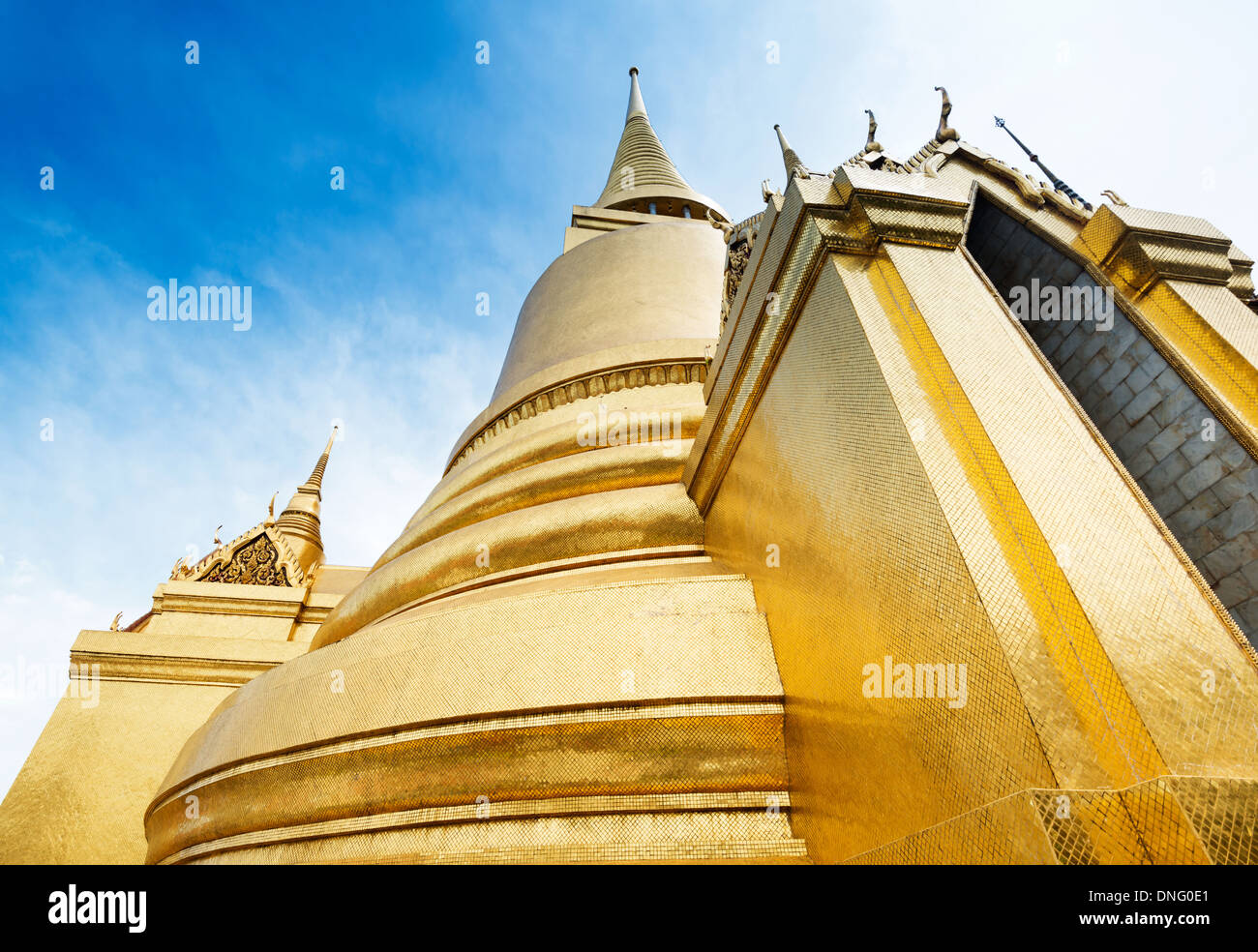 A golden pagoda, Grand Palace, Bangkok, Thailand Stock Photo