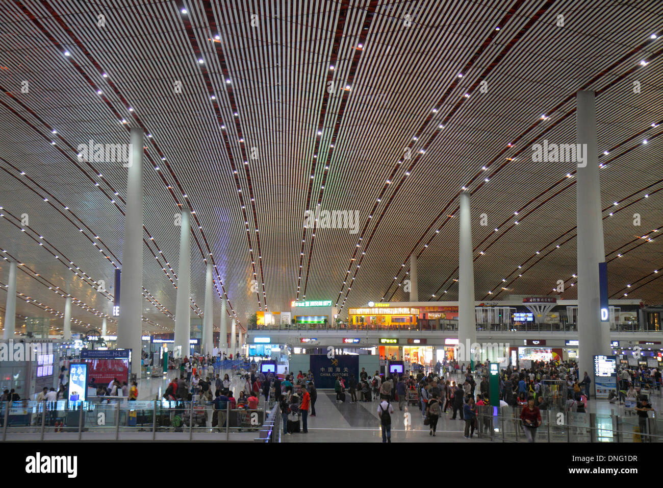 Beijing China,Chinese,Beijing Capital International Airport,PEK,Terminal 3,interior inside,design,China130916021 Stock Photo