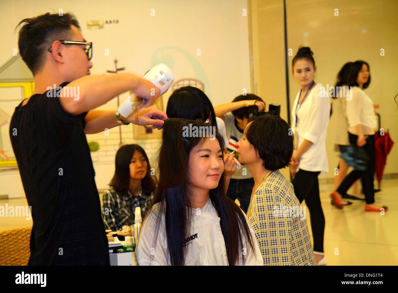 Asian Hair Salon Stock Photos & Asian Hair Salon Stock 