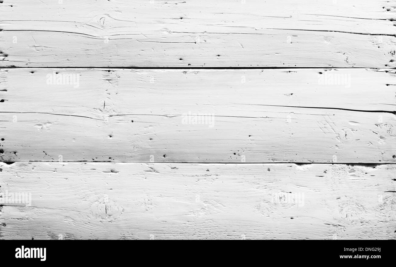 Wooden texture, painted white wood background Stock Photo
