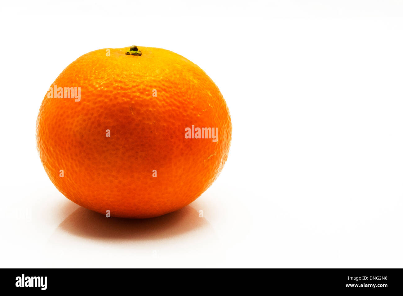 Clementine orange one single food fruit cut out white background copy