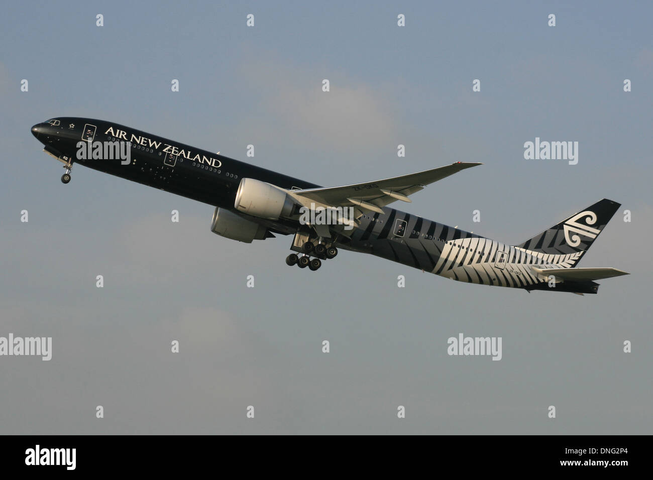 AIR NEW ZEALAND BOEING 777 ALL BLACKS RUGBY Stock Photo