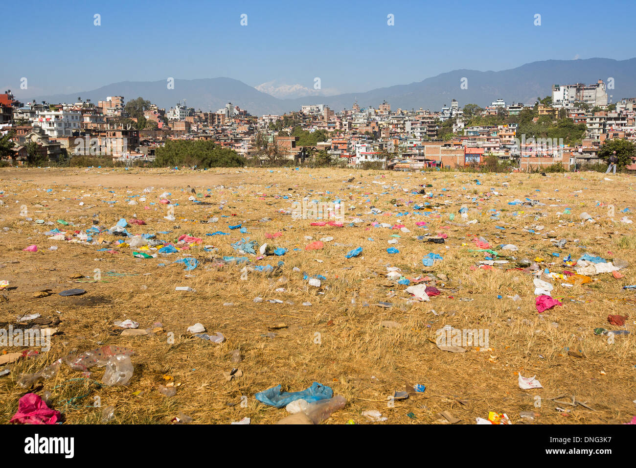 Environmental problems in Kathmandu. Environmental pollution. Stock Photo